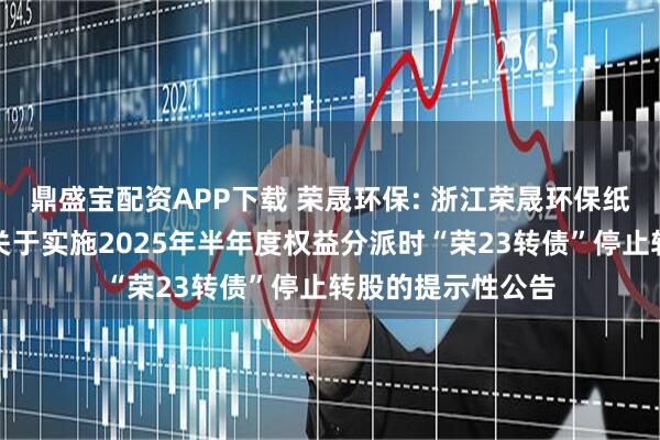 鼎盛宝配资APP下载 荣晟环保: 浙江荣晟环保纸业股份有限公司关于实施2025年半年度权益分派时“荣23转债”停止转股的提示性公告